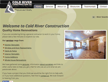 Tablet Screenshot of coldriverconstruction.com